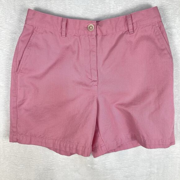Lauren Ralph Lauren Womens 6P Preppy Pink Twill High Rise Chino Beach Shorts - Picture 1 of 8